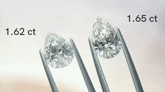 pear shaped diamond ring carat weight and sparkle