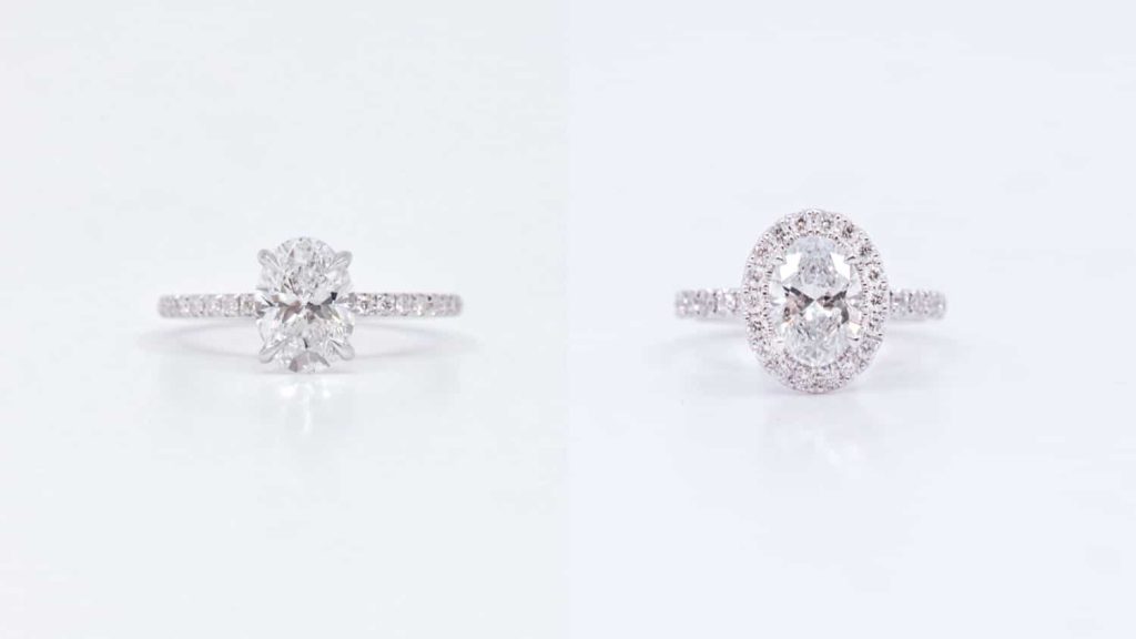 Ring with a halo and without a halo