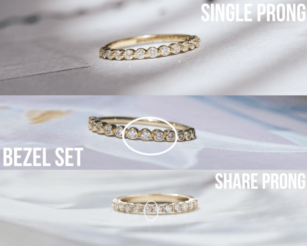 bezel set engagement ring