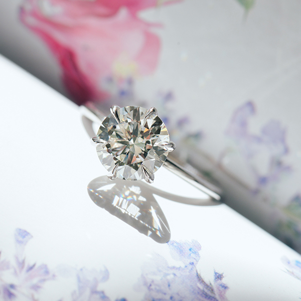 Round 6-Prong Solitaire Engagement Ring-top