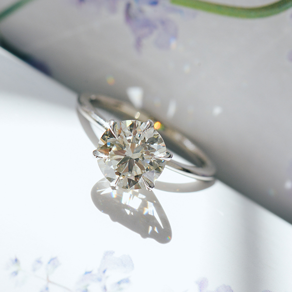 Round 6-Prong Solitaire Engagement Ring-profile