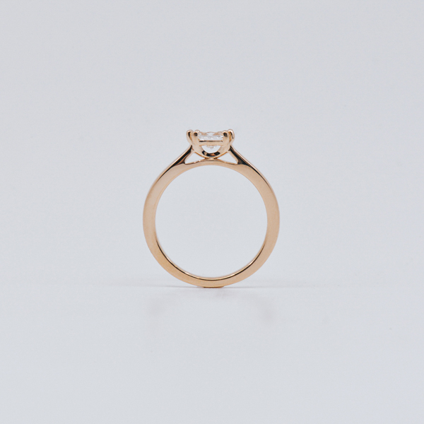 Yellow Oval Solitaire Cathedral-profile