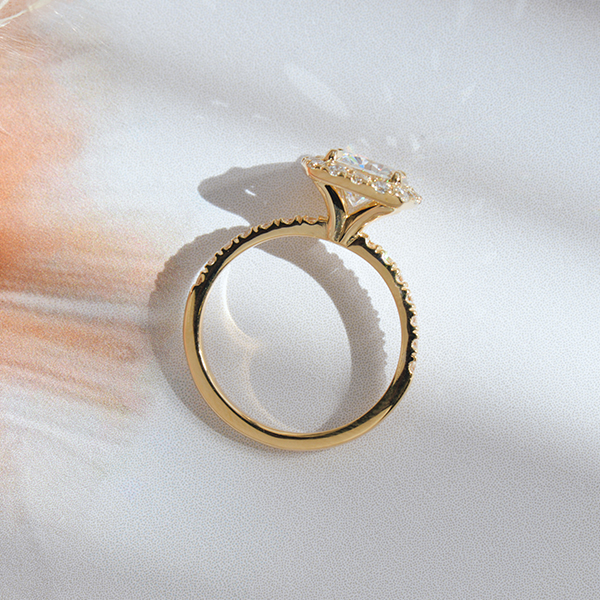 Cushion Halo Engagement Ring With Round Cut-profile