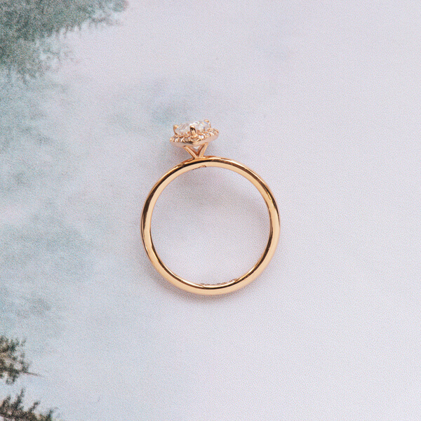 Classic Pear Engagement Ring With Halo -profile