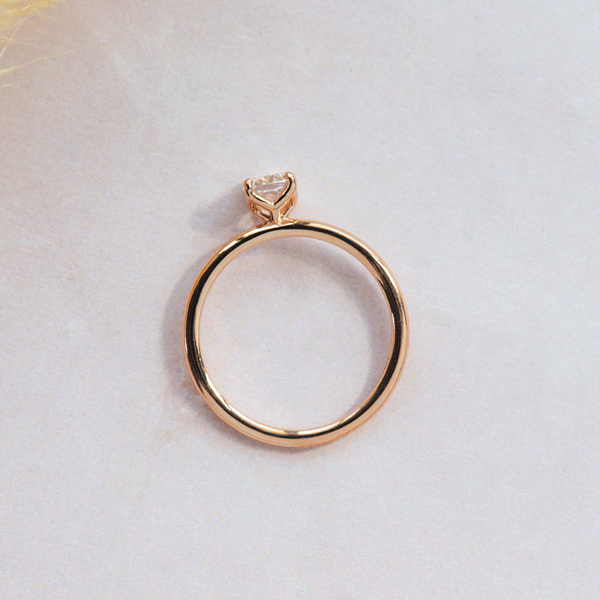 White Topaz Oval Engagement Ring-profile
