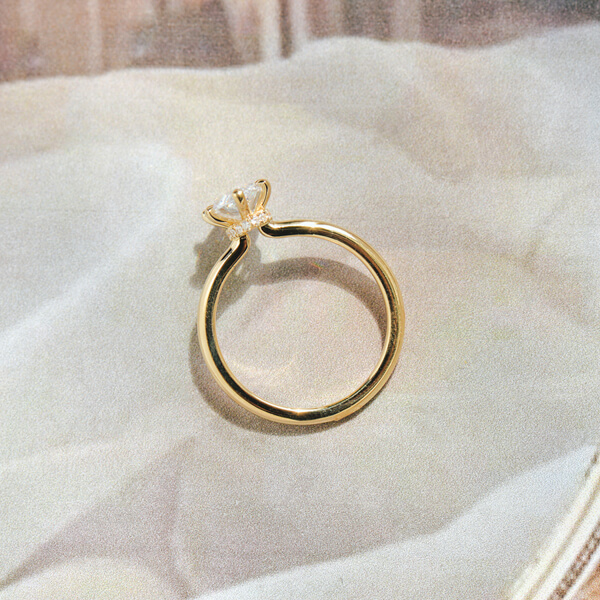 Marquise Engagement Ring With Hidden Halo-profile