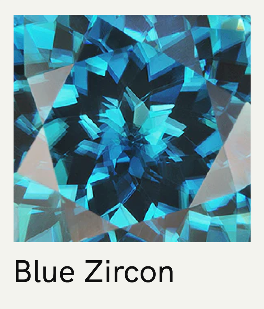 Engagement Ring With Blue Stones: blue zircon